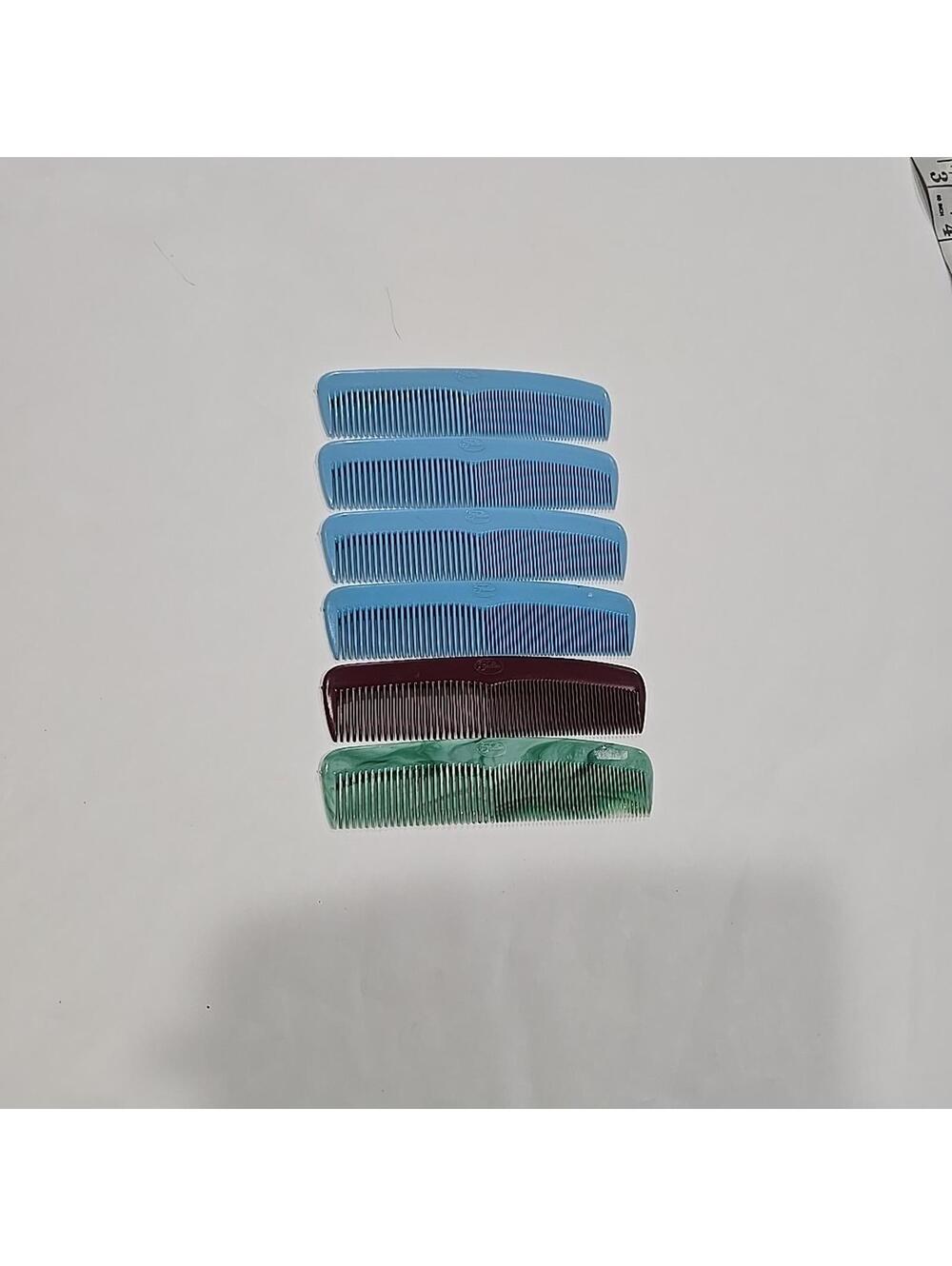 Lot of 6 Vintage Fuller Brush Combs Nylon Purse Pocket Size 4.25"